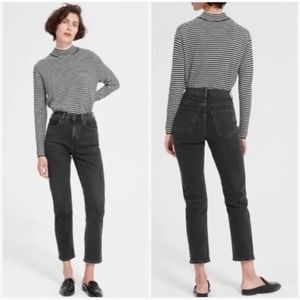 Everlane‎ 26 Jeans High Waist Straight Black Womens Stretch